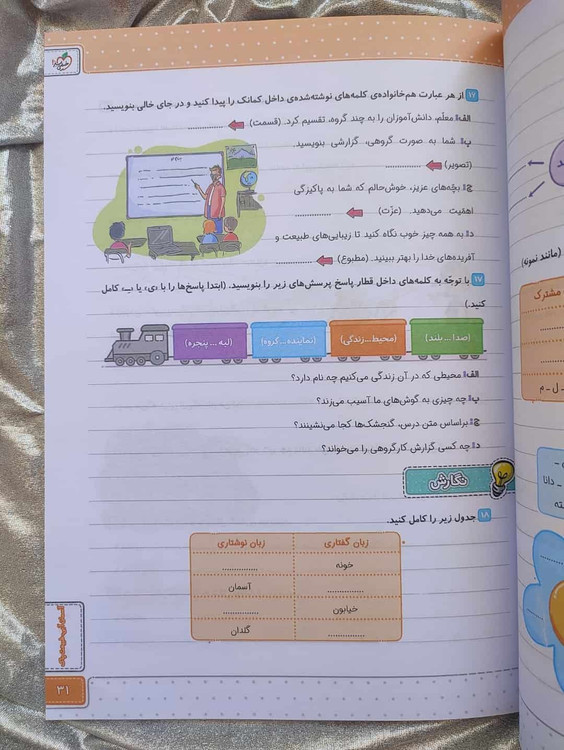 کمک درسی فارسی سوم خیلی سبز کتاب کار - شهرکتاب جابر