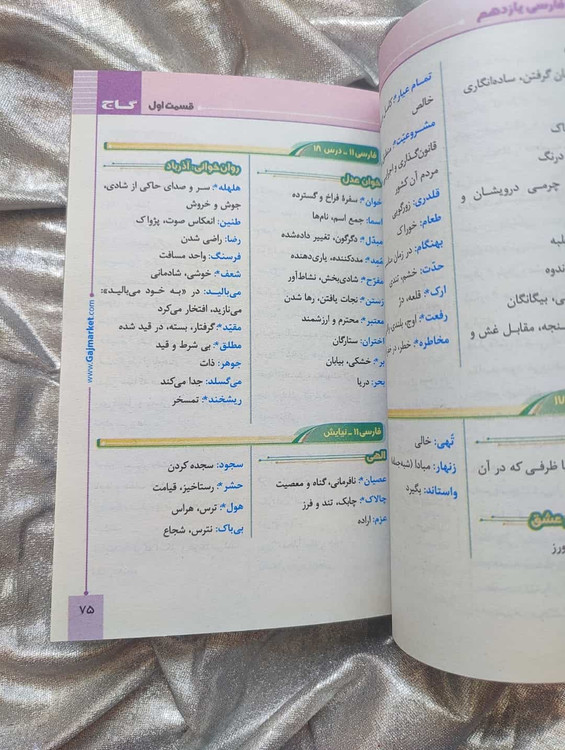 کتاب واژگان سطر به سطر فارسی کنکور و املا میکرو طلایی