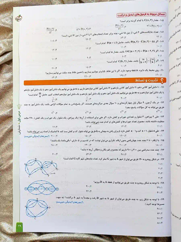 صفحه ای از کتاب ریاضی و آمار دوازدهم انسانی خیلی سبز _ شهر کتاب جابر