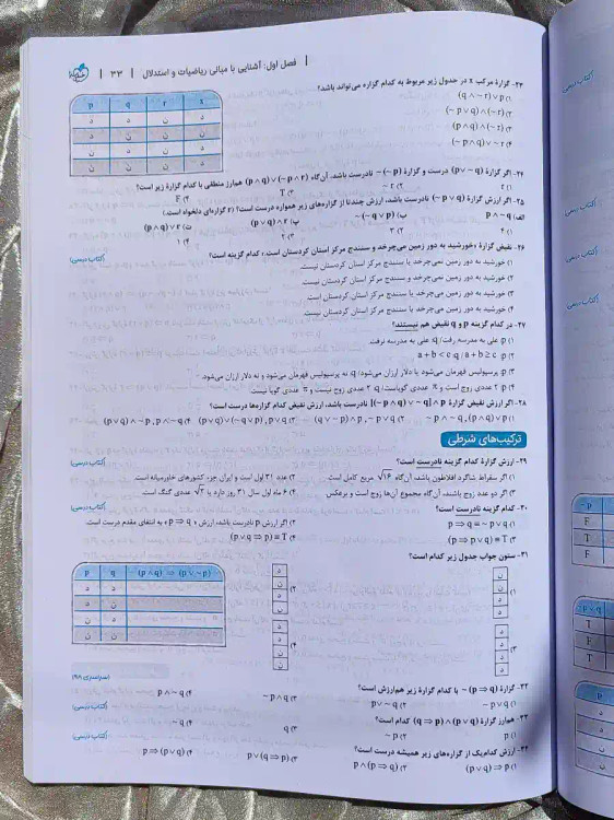 صفحه داخلی کتاب امار و احتمال یازدهم خیلی سبز _ شهر کتاب جابر