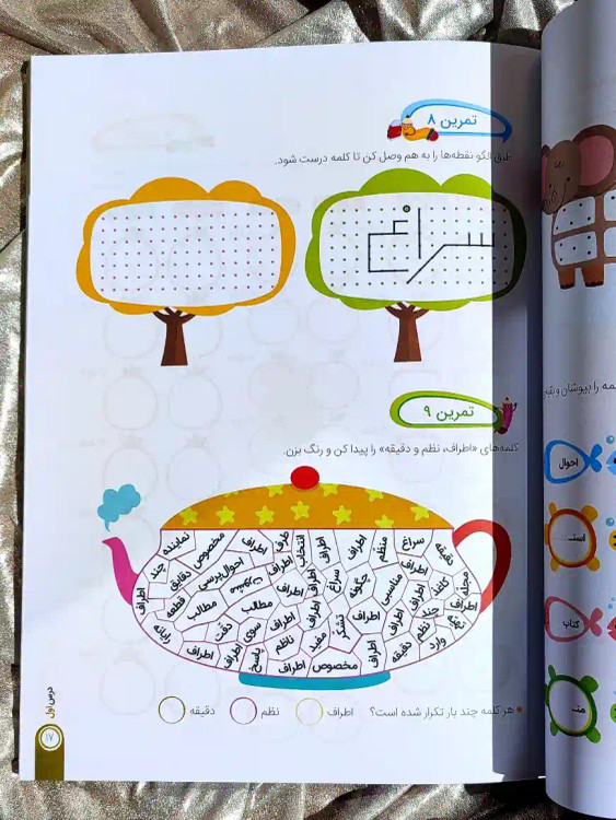 صفحه داخلی کتاب راه های تقویت خواندن ، نوشتن و املا دوم دبستان نشر مدرسه _ شهر کتاب جابر