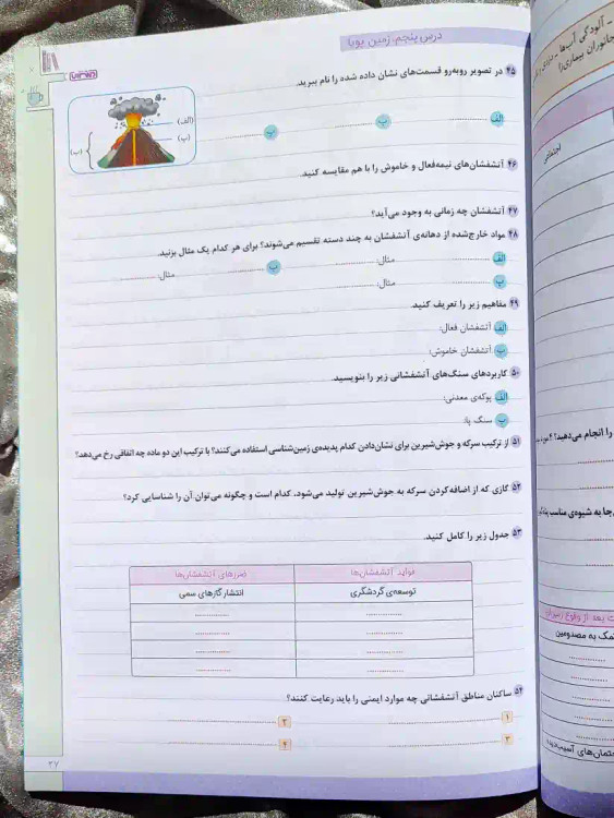 صفحه ای از کتاب کار و تمرین علوم ششم منتشران _ شهر کتاب جابر