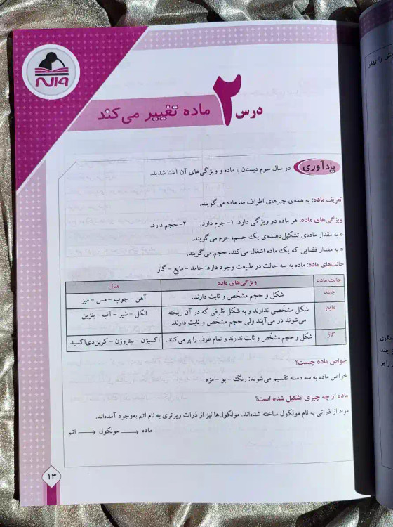 صفحه ای از کتاب علوم تجربی پنجم دبستان واله _ شهر کتاب جابر