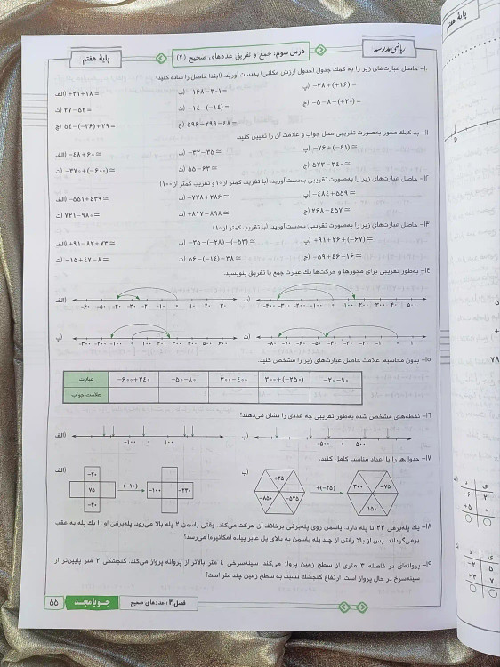 قیمت کتاب ریاضی مدرسه هفتم جویامجد _ شهر کتاب جابر