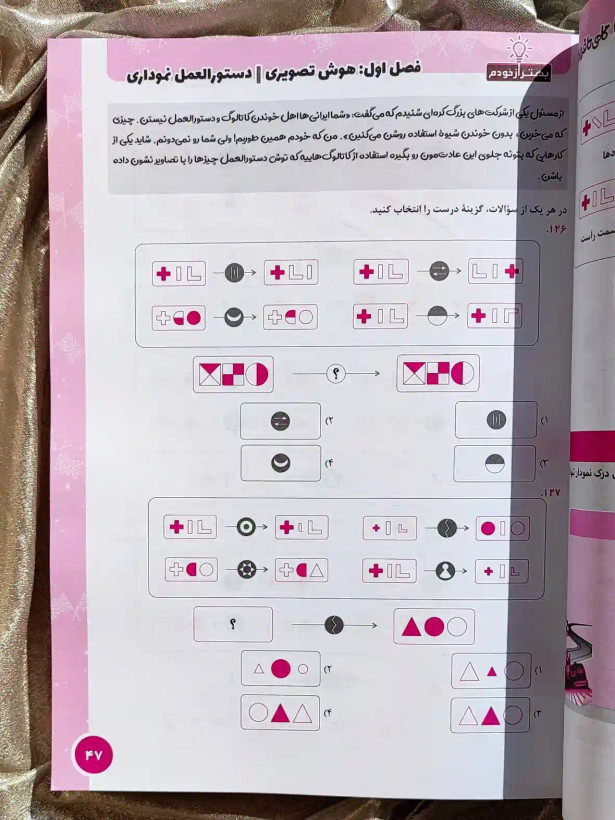صفحه داخلی کتاب هوش فرا زمین ET فرمول ۱ استعداد تحلیلی و هوش شهودی پایه ششم و پنجم گامی تا فرزانگان _ شهر کتاب جابر