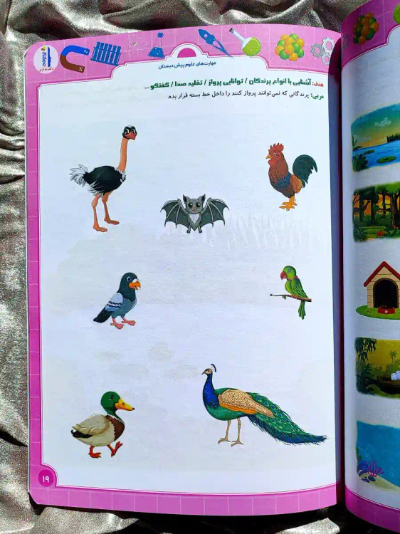 صفحه داخلی کتاب مهارت های علوم پیش دبستان دکتر شاکری _ شهر کتاب جابر